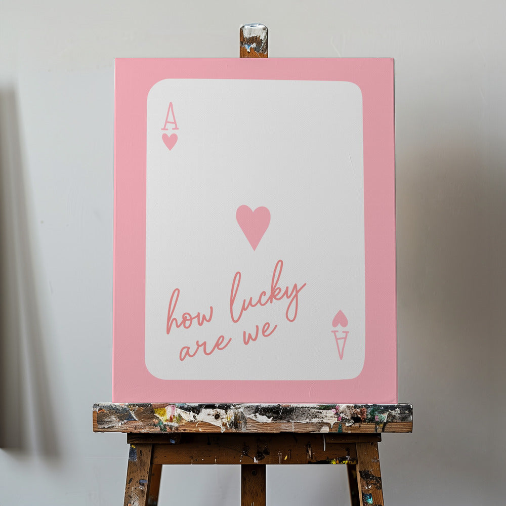 Hur lyckliga är vi Ace Pink | Canvas