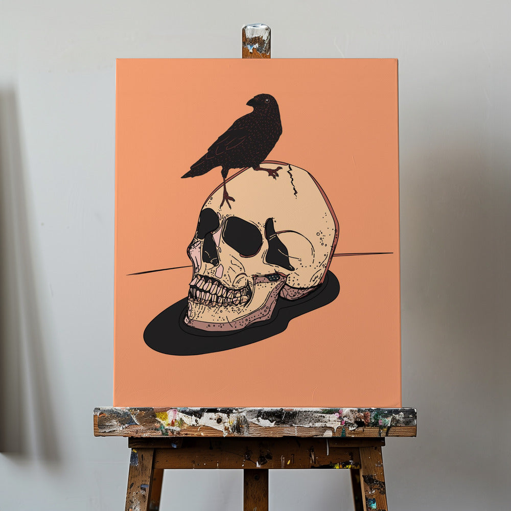 Skull And Raven | Canvas