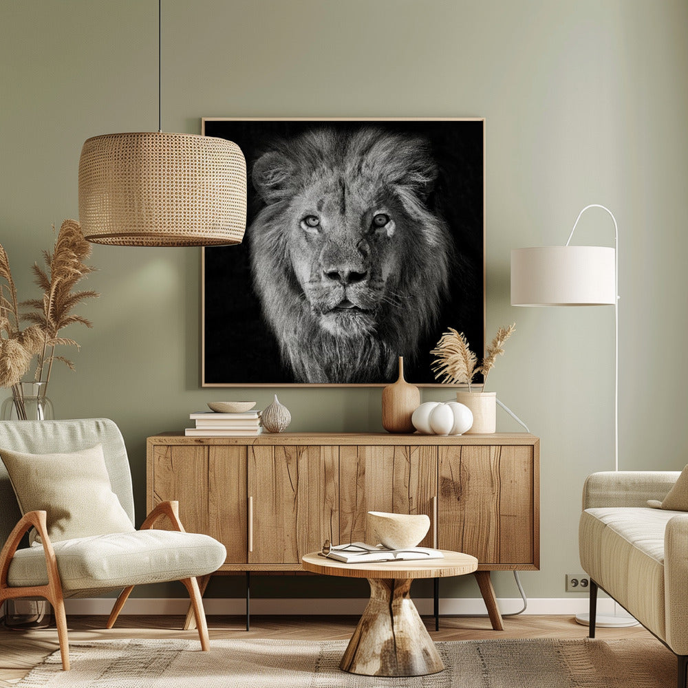 Løveportræt - Panthera Leo | Lærredsbilleder