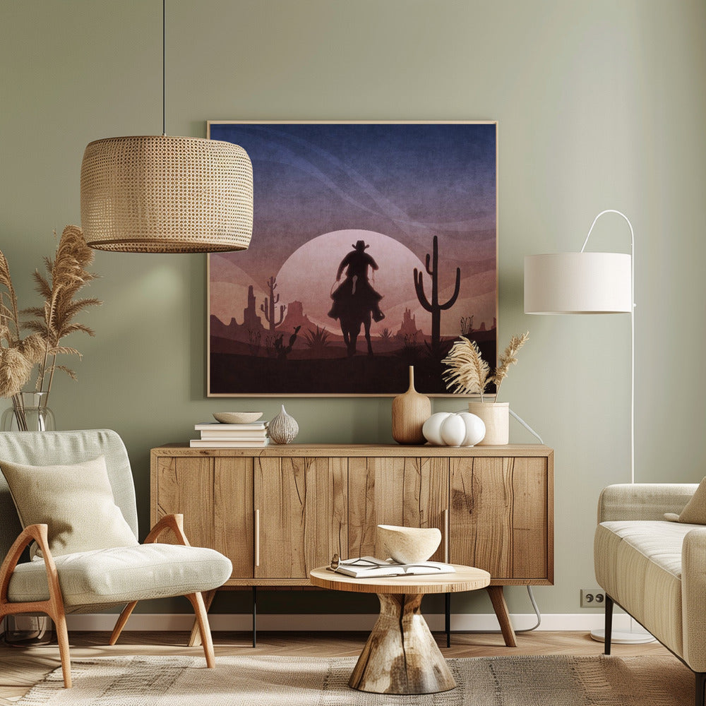 Cowboy Sunset | Canvas