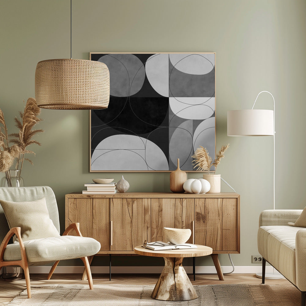 Shapesbw3 Kopie | Leinwand