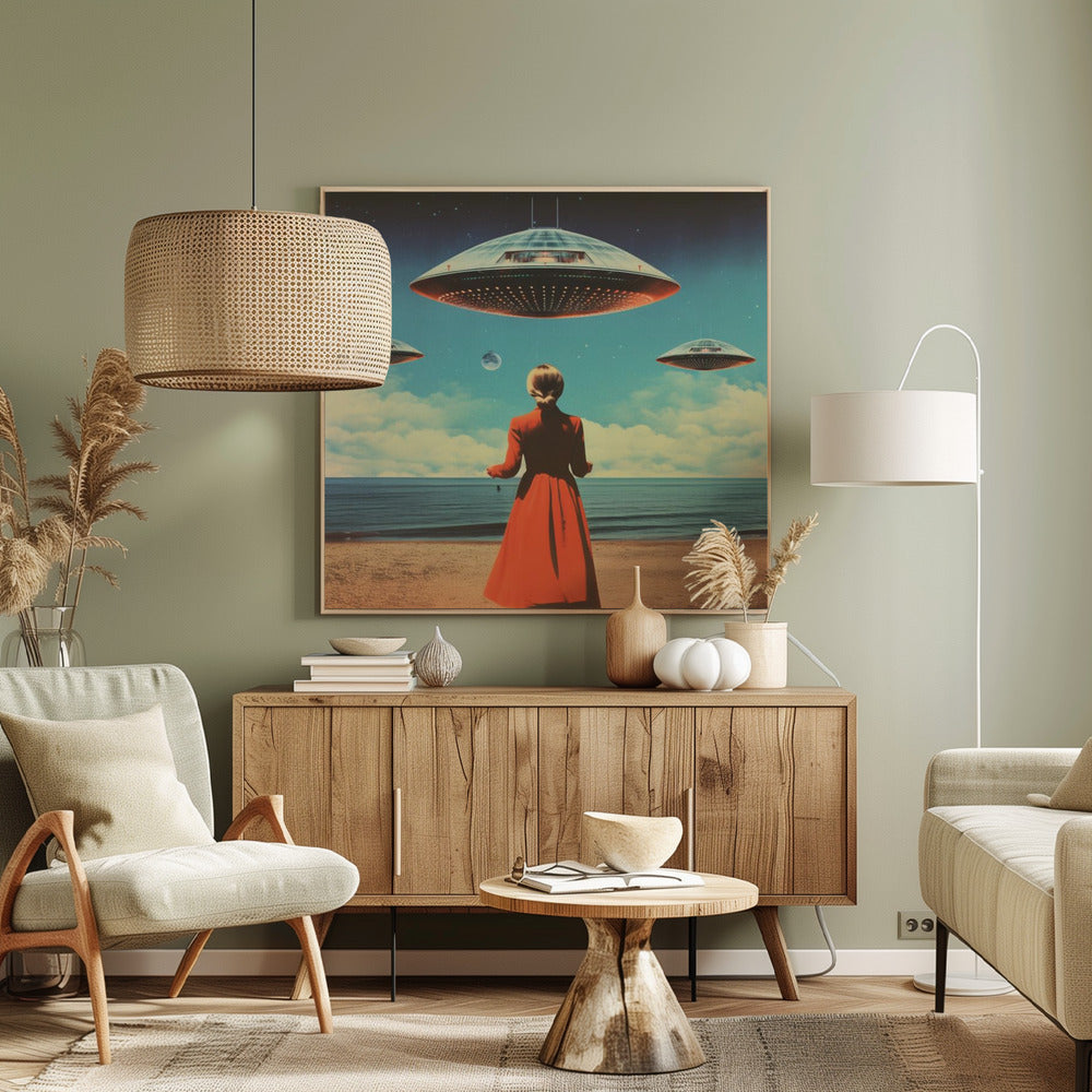 Collage artistico di cieli UFO | Stampe su Tela