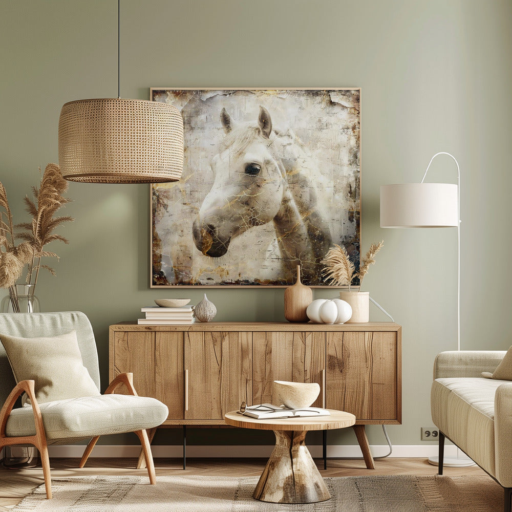 Horse Vintage Art Illustration 02 | Canvas