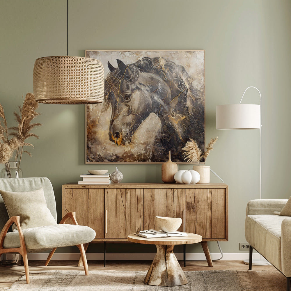 Horse Vintage Art Illustration 11 | Canvas