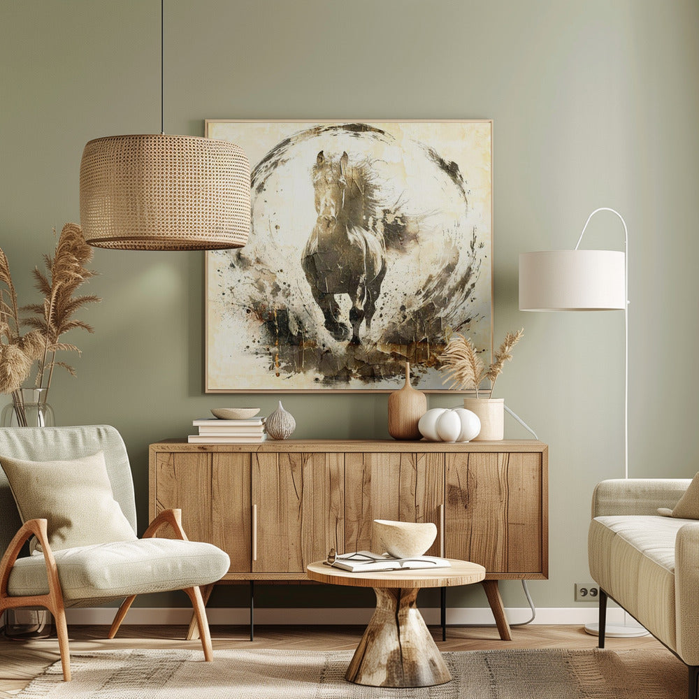 Horse Vintage Art Illustration 14 | Canvas