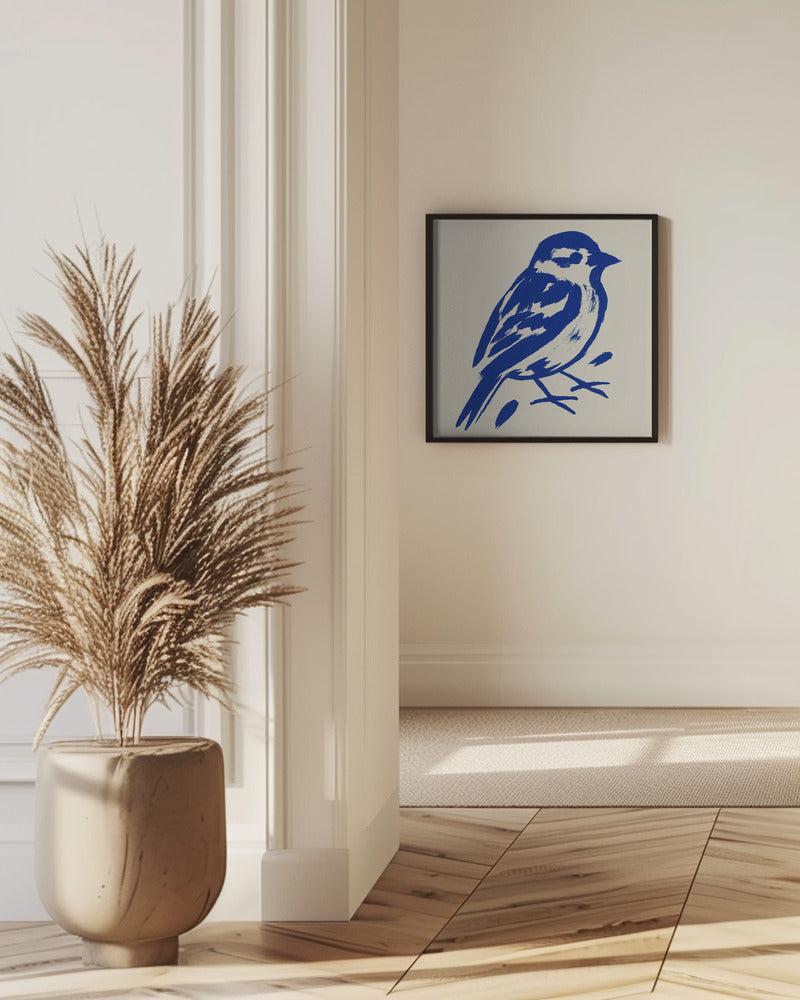 Bold Blue Sparrow | Poster