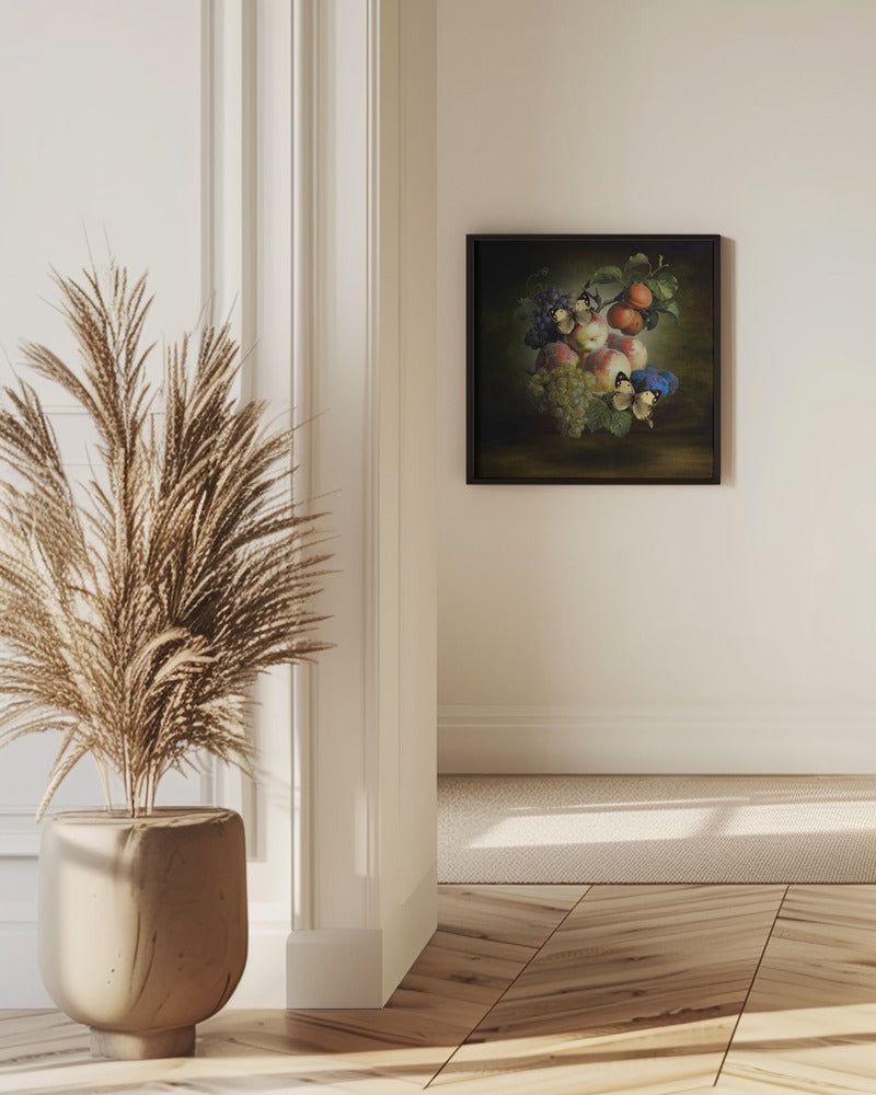 Fruits colorés avec des papillons | Affiches