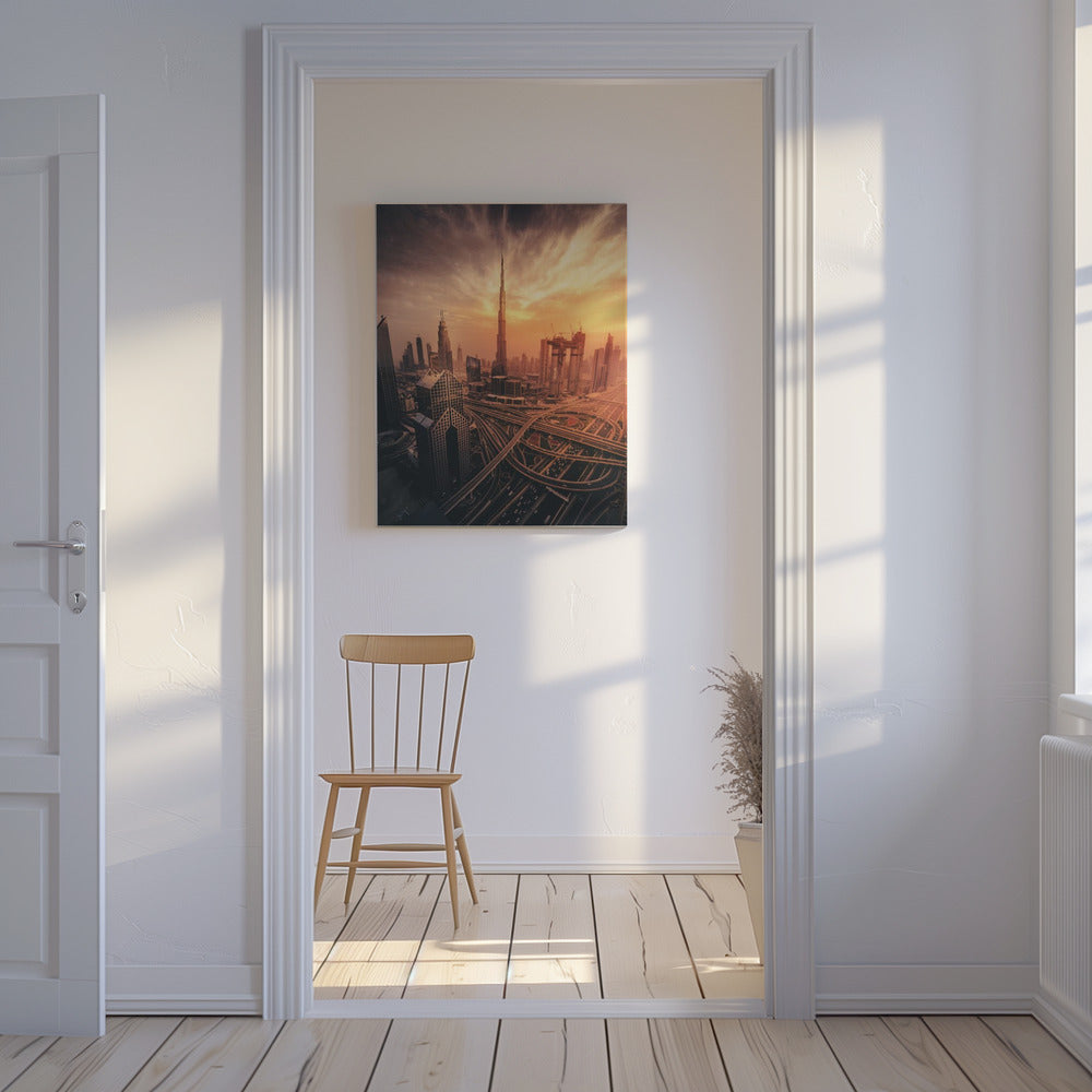 Dubais brinnande solnedgång | Canvas