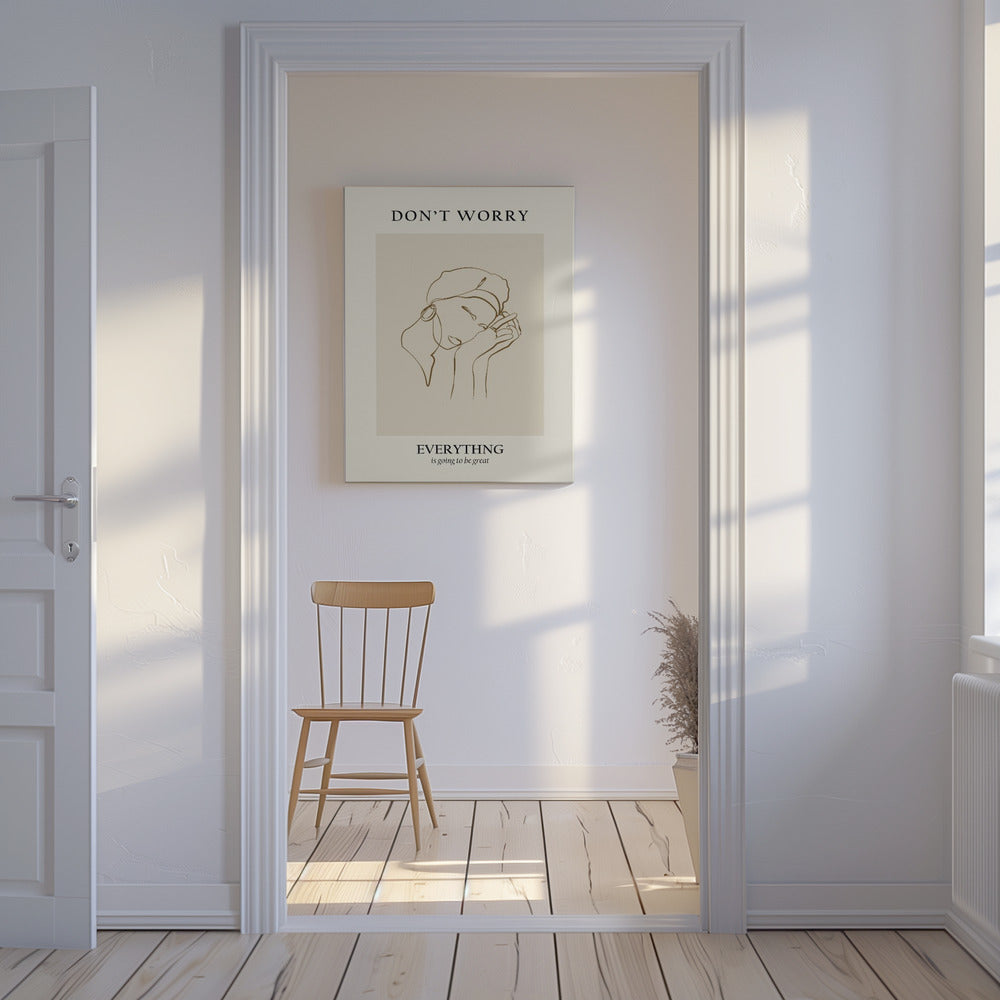 Portrait au trait moderne | Tableaux sur Toile