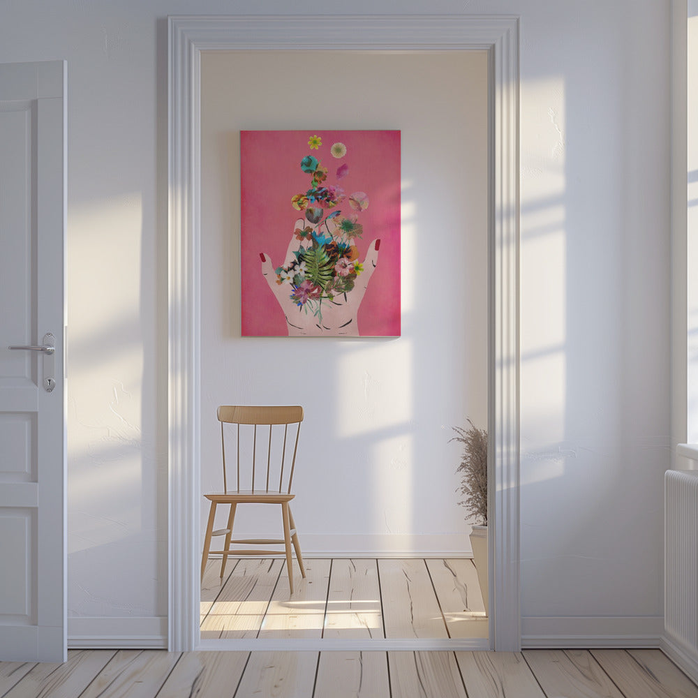 La main de Frida (version rose) | Tableaux sur Toile
