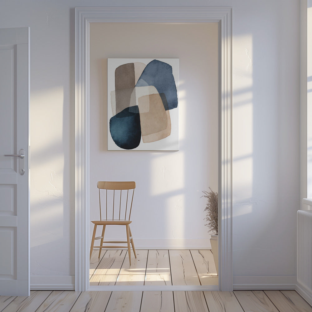 Blåbruna block | Canvas