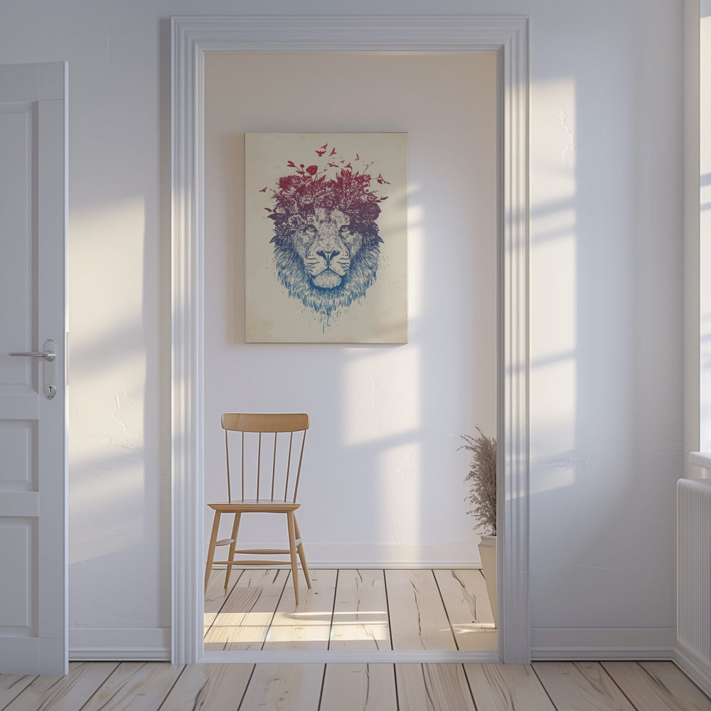Bloemenleeuw | Canvasprints