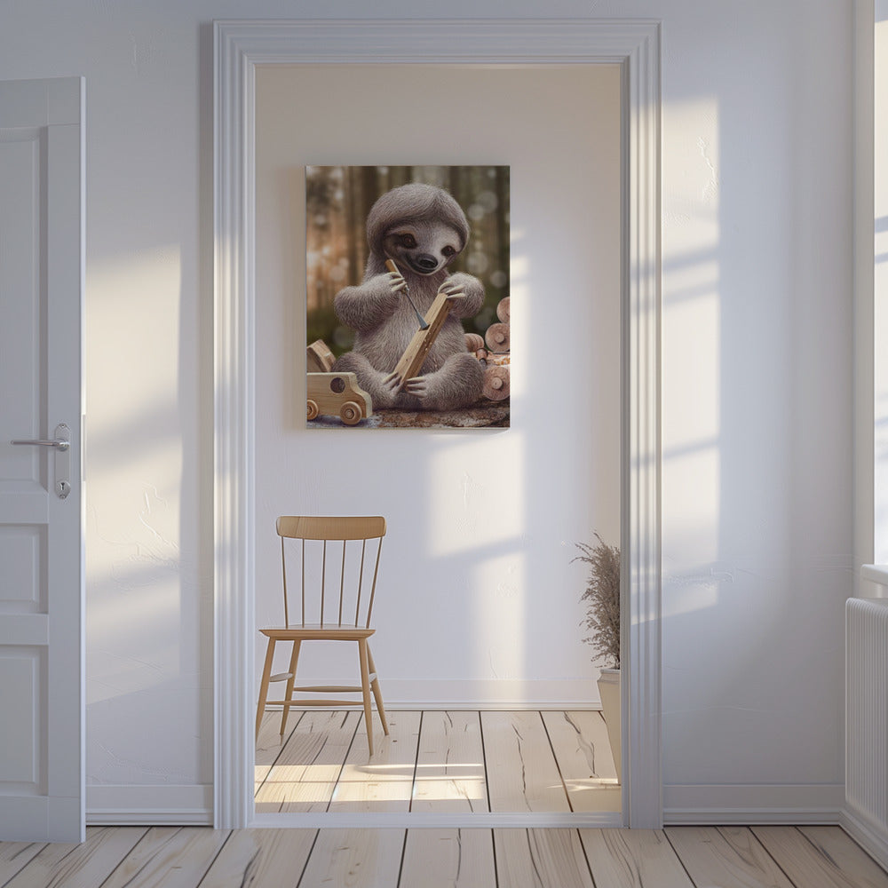 SLOTH THE TOY MAKER | Canvas