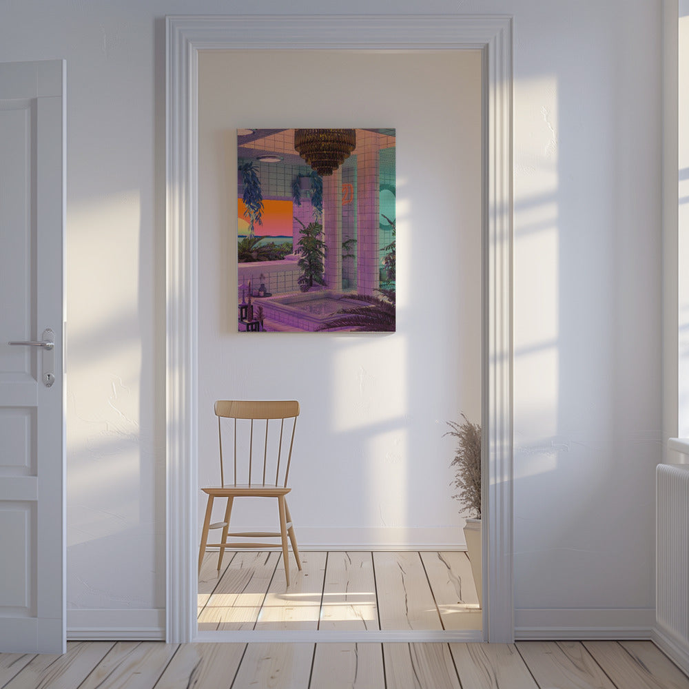 Piscine Vaporwave | Tableaux sur Toile