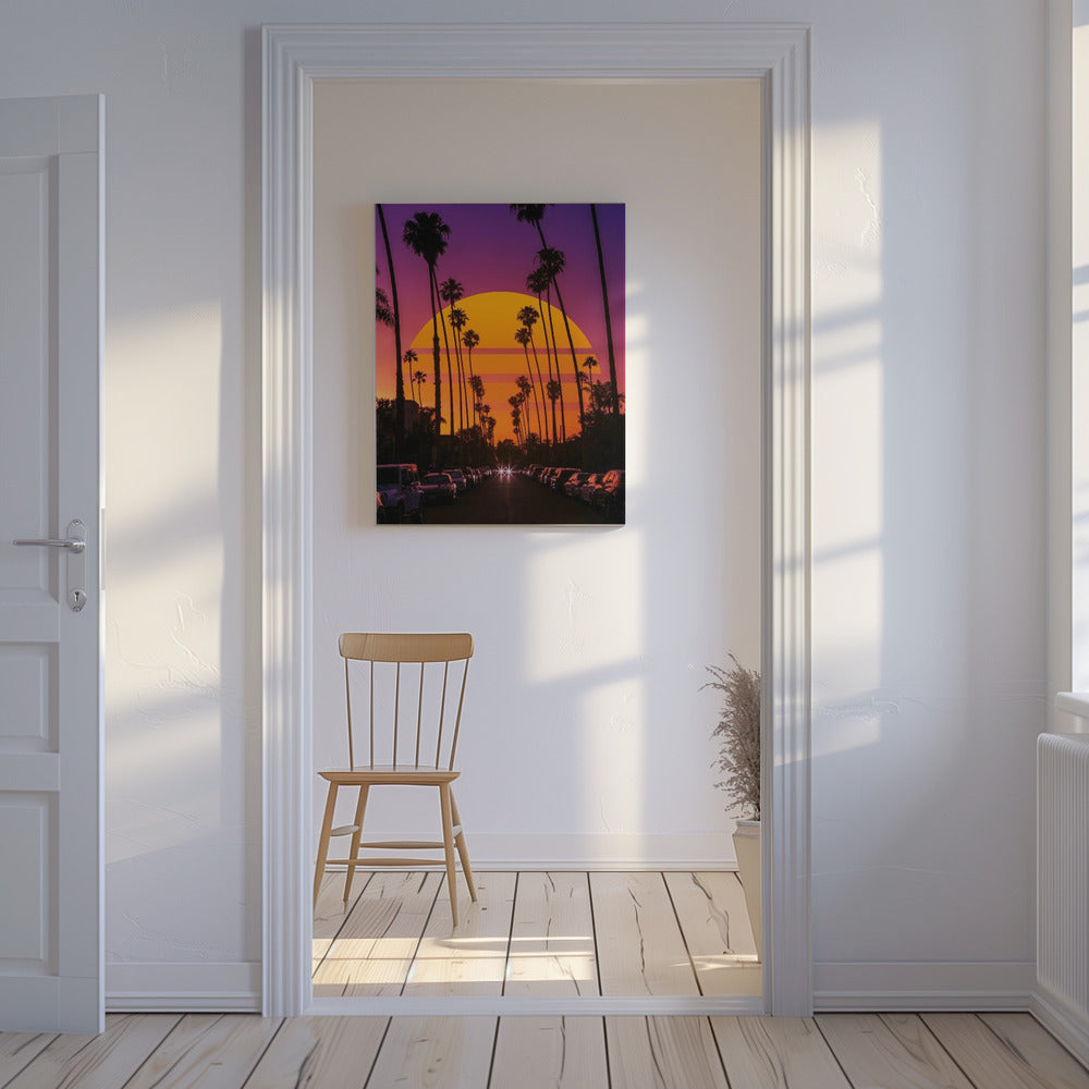 Retro-Sonnenuntergang | Leinwand-Bilder
