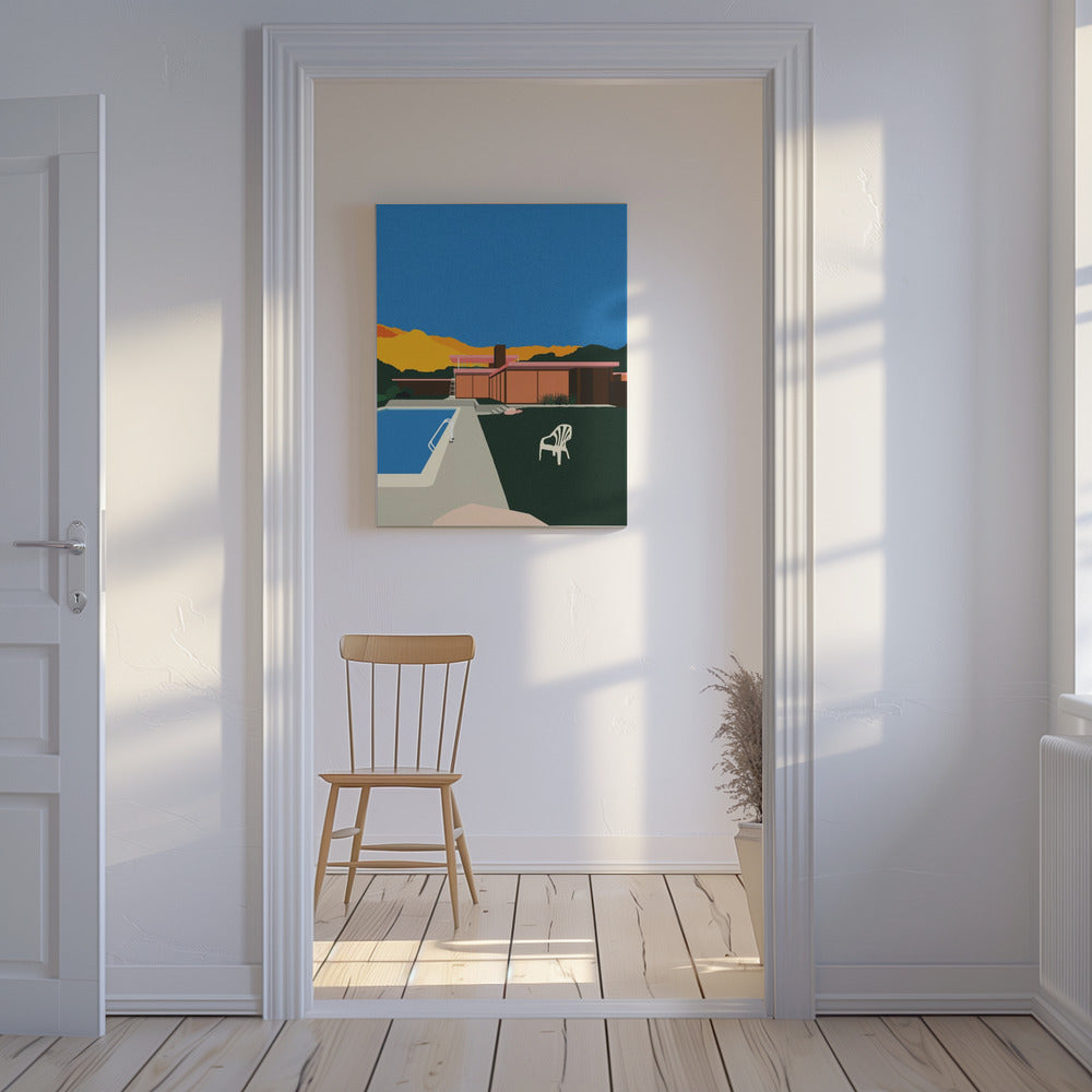 Kaufmann Desert House au bord de la piscine | Tableaux sur Toile