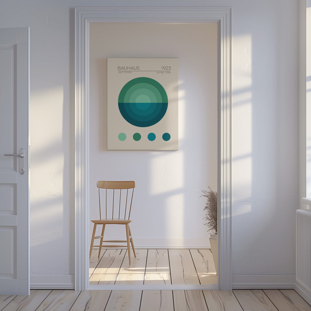 Bauhaus Blå Sirkel | Lerretsbilder