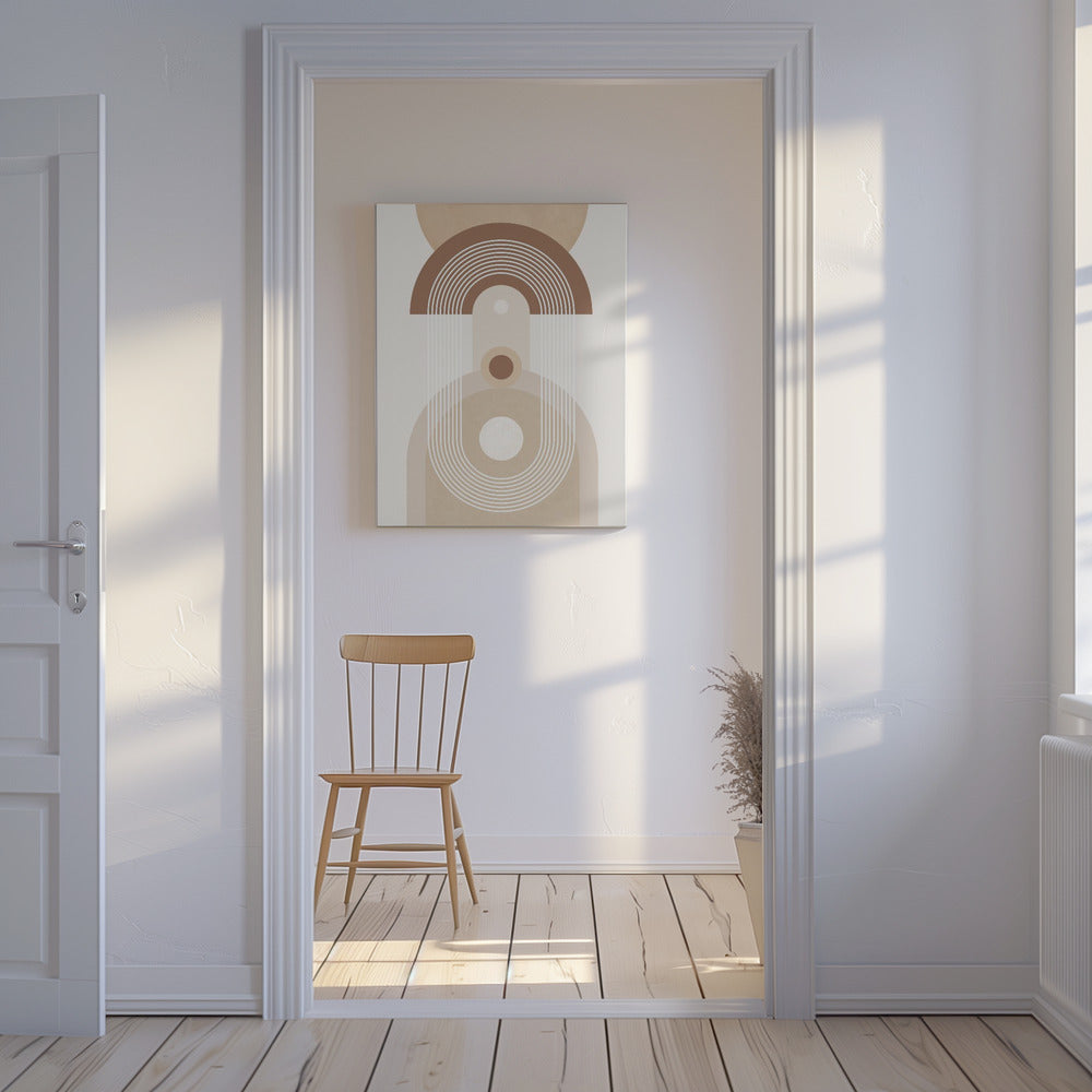 Beżowy Mid Century Plakaty - Wydruki Artystyczne | Wydruki na łótnie