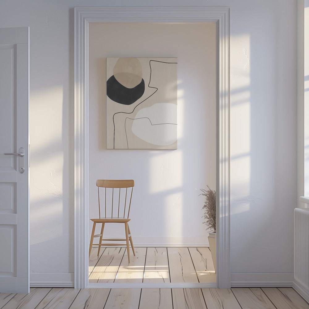 Organic Shapes & Lines Painting | Canvas