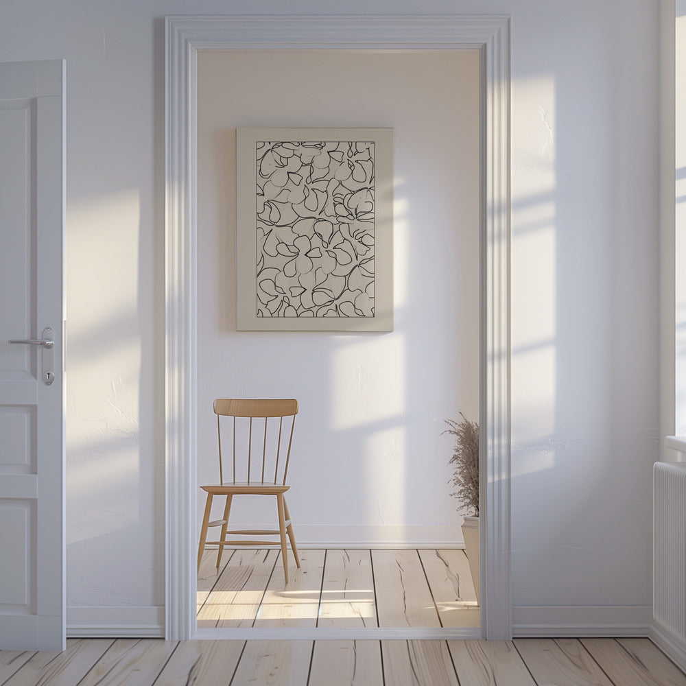 Motif sans couture de fleurs soulignées | Tableaux sur Toile