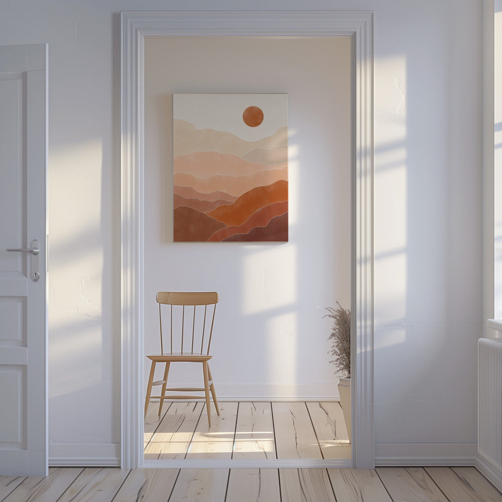 Lever de soleil dans le désert | Tableaux sur Toile
