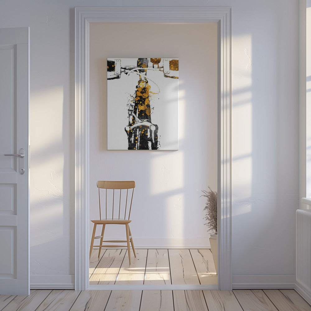 Cycling 2 gold and black | Canvas