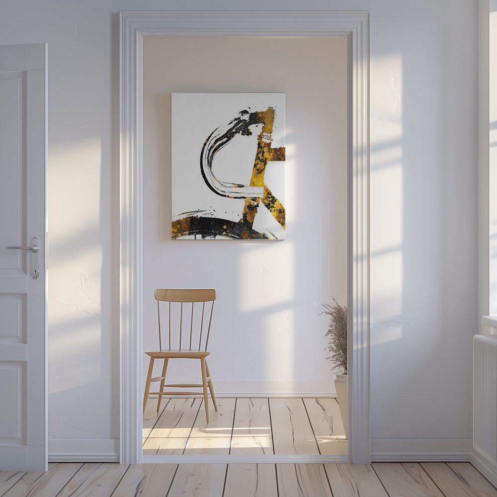 Cycling 1 gold and black | Canvas
