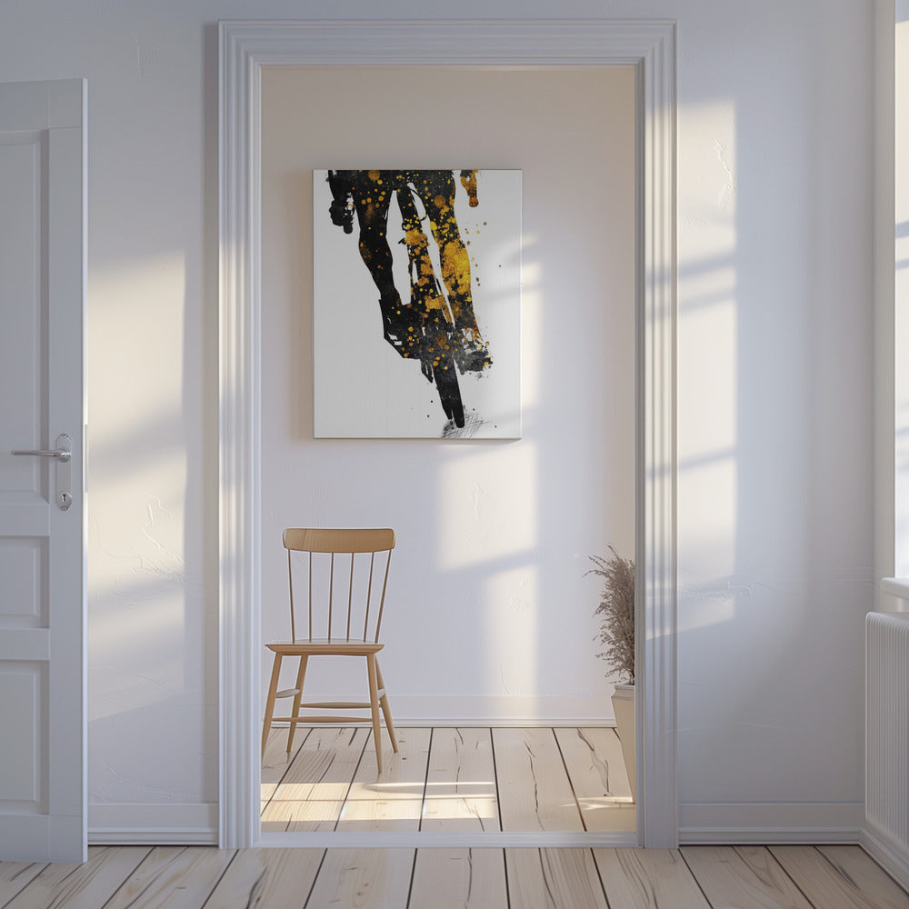 Cycling 3 gold and black | Canvas