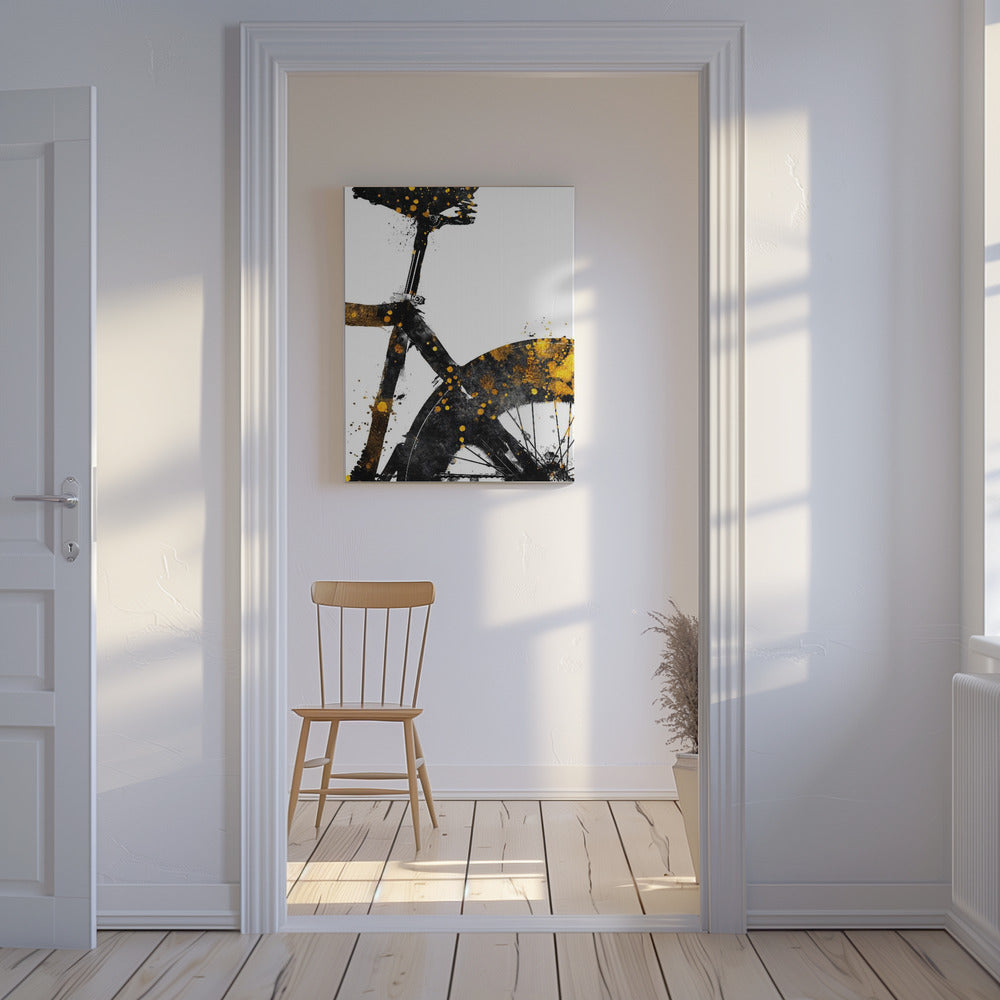 Cycling 4 gold and black | Canvas