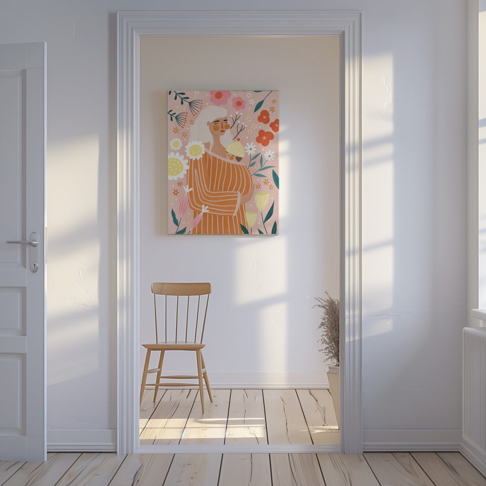 Blommande omfamning | Canvas