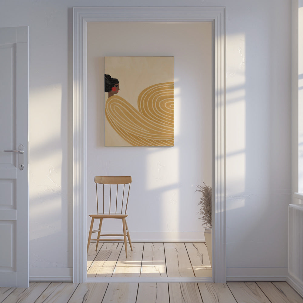 Kvinnan med de gula ränderna | Canvas