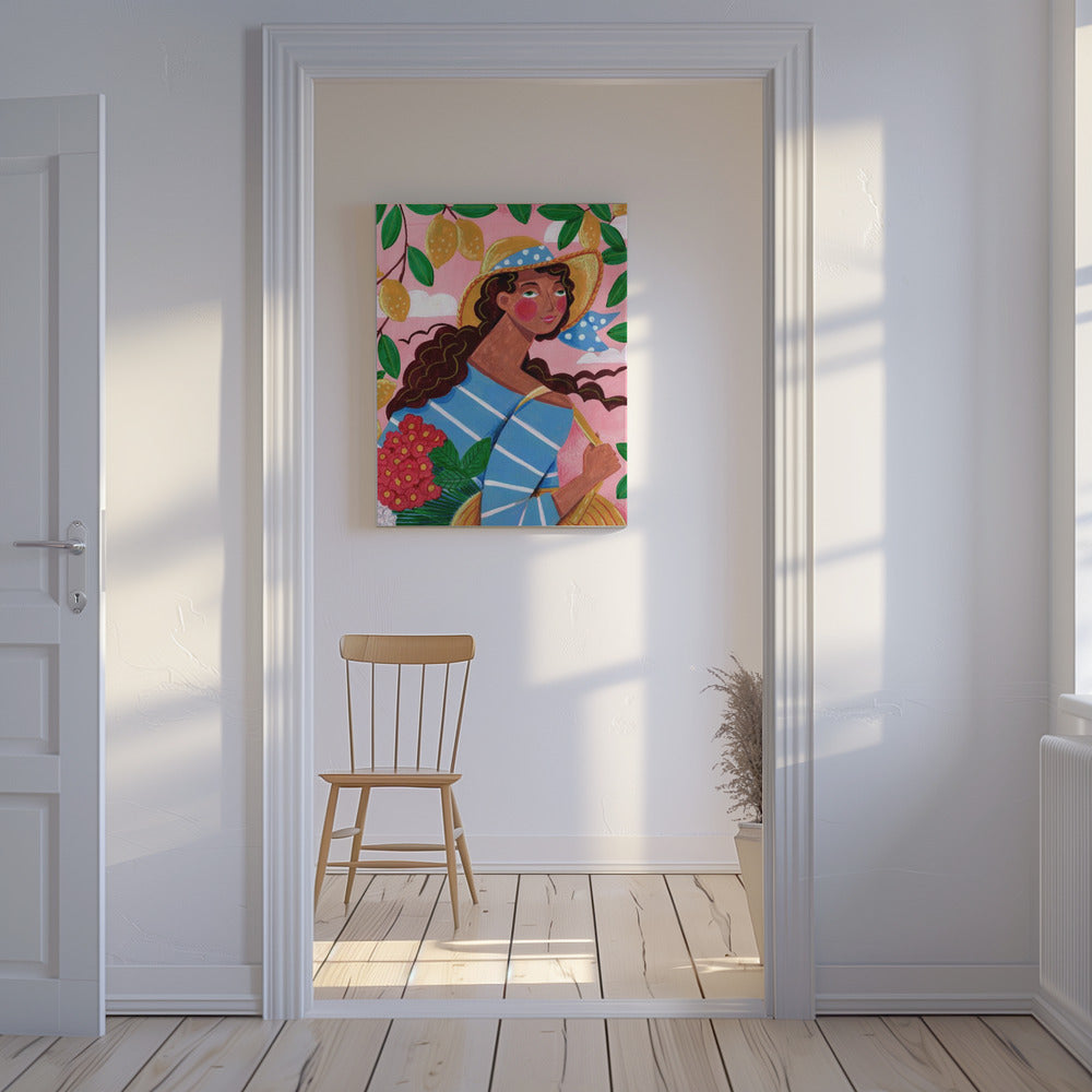 Porträt einer Frau an der Amalfiküste in Italien | Leinwand-Bilder