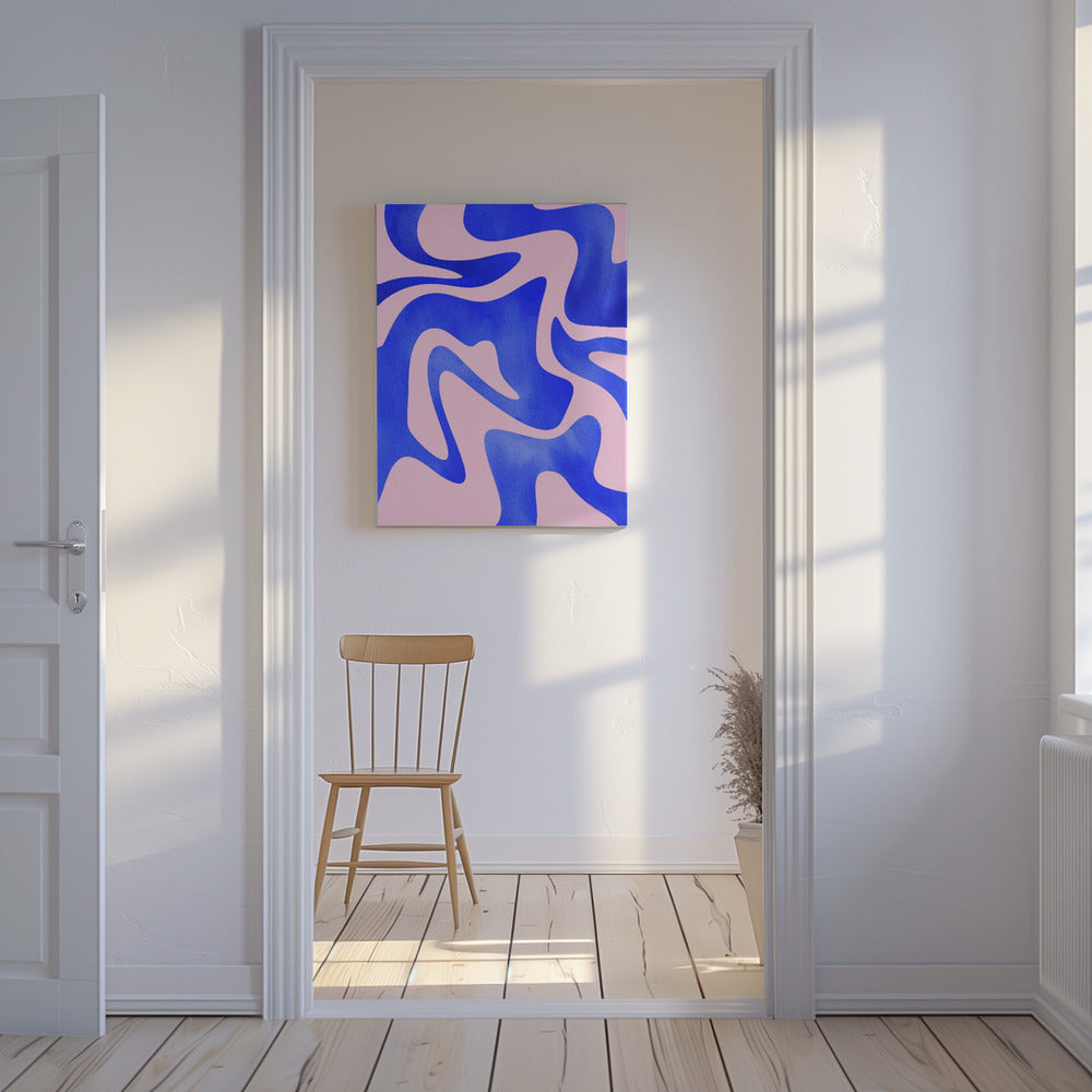 Vague bleue abstraite | Tableaux sur Toile