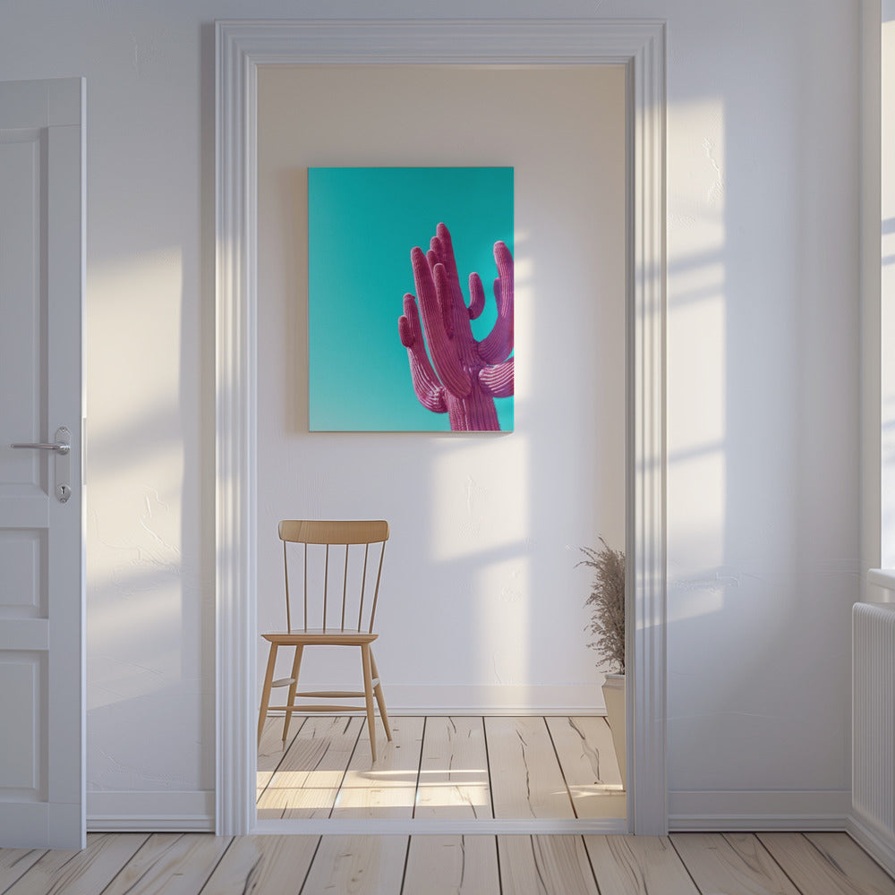 Saguaro rosa magenta | Impresiones en Lienzo
