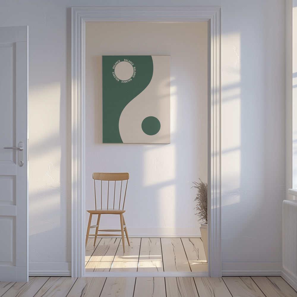 Balance green | Canvas