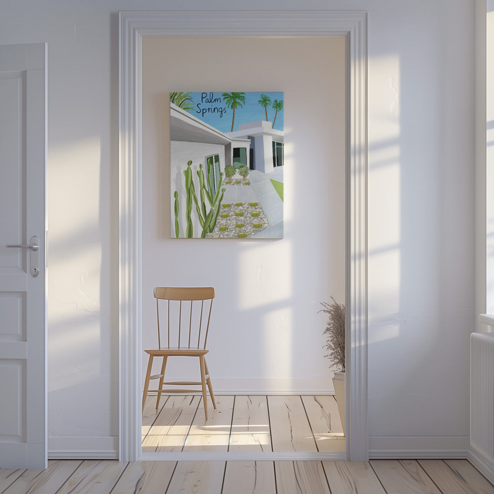 Architettura moderna di Palm Springs dell'artista Carla Daly | Stampe su Tela