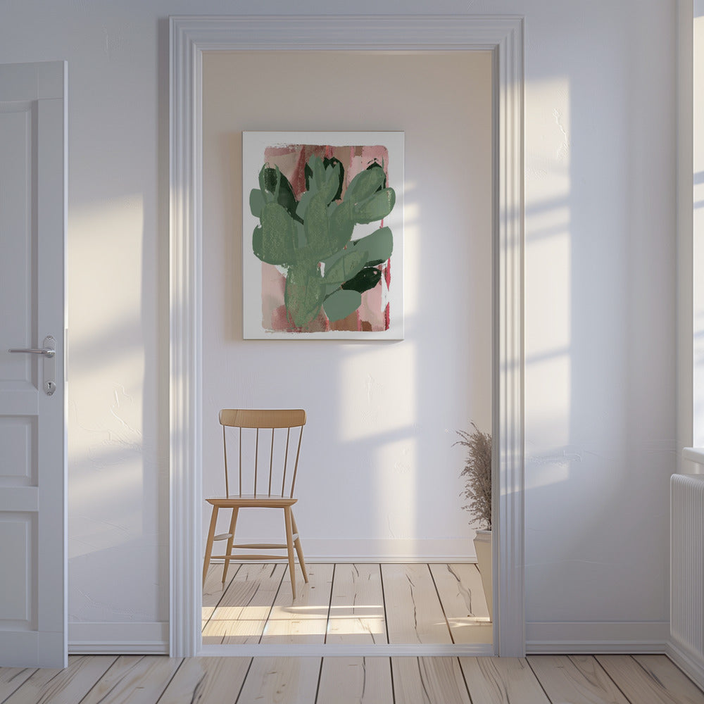 Cactus Vert Rose 3 | Tableaux sur Toile
