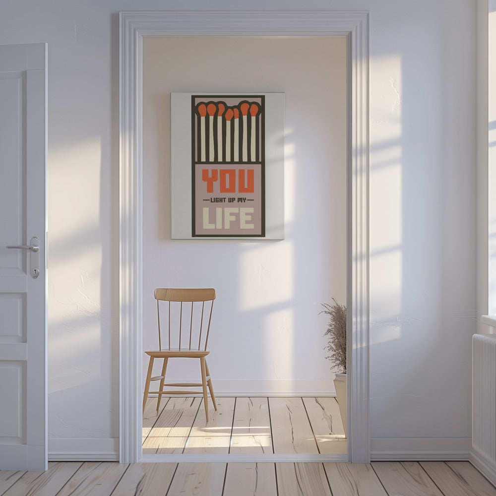 Vintage Streichholzschachtel-Design | Leinwand