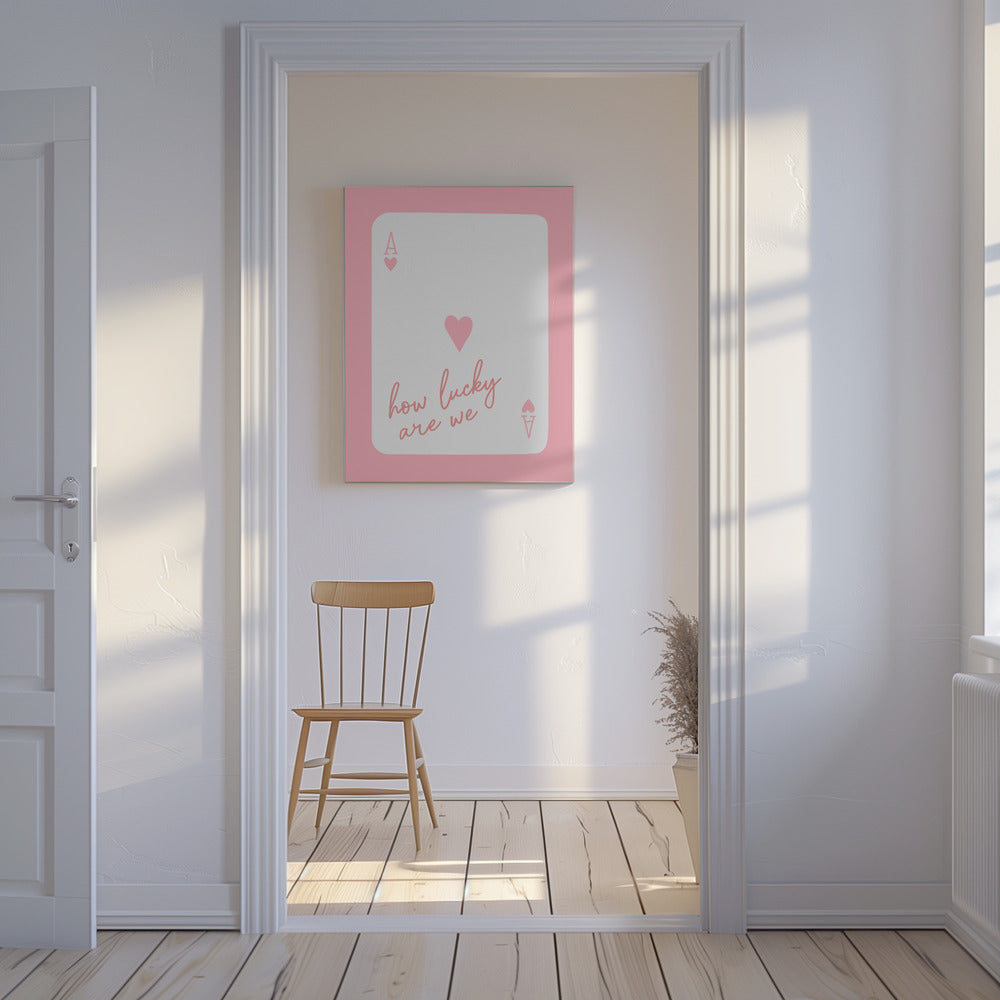 Hur lyckliga är vi Ace Pink | Canvas