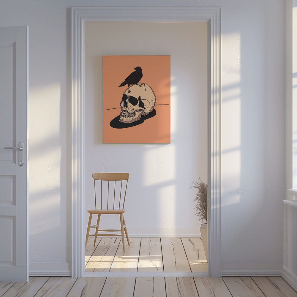 Skull And Raven | Canvas