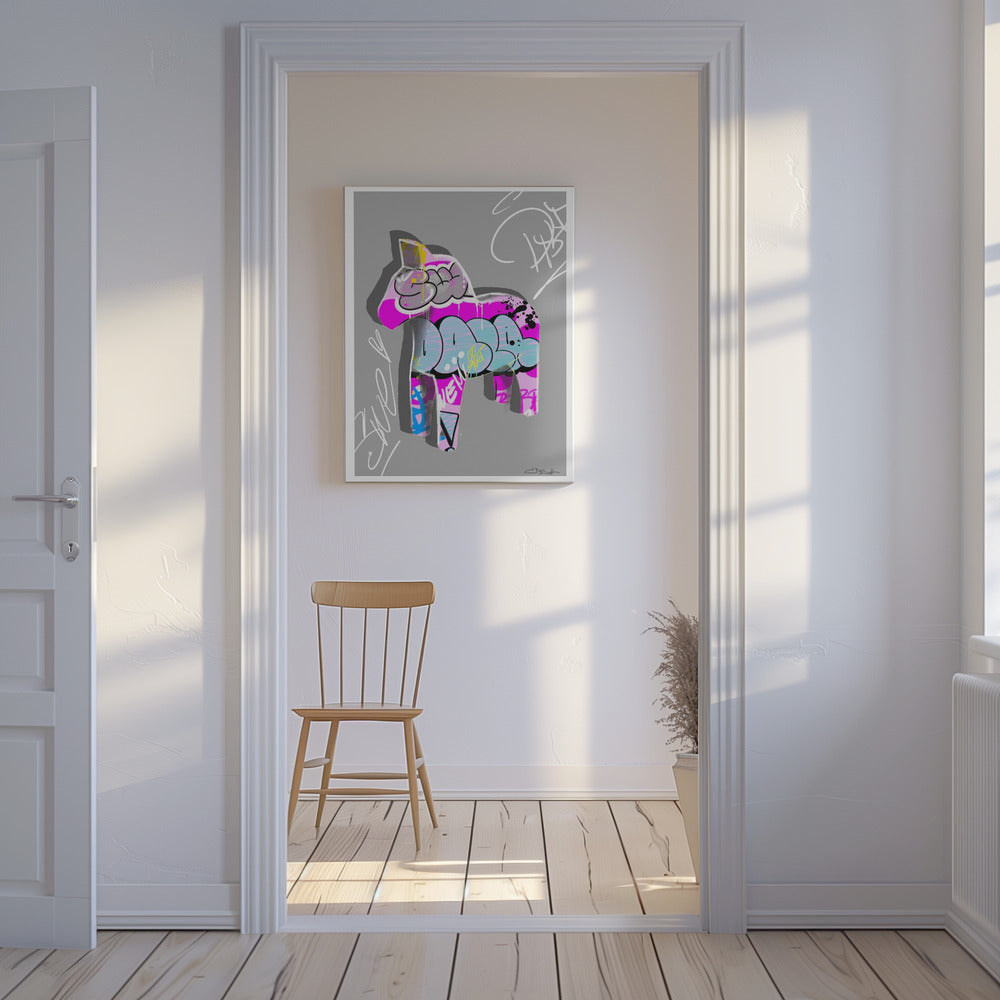 Färgglad ponnygraffiti | Canvastavla