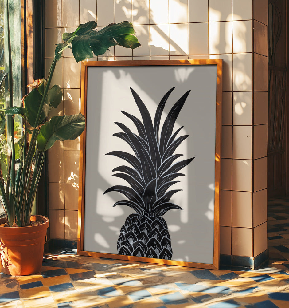 Zwarte ananas | Posters - Kunstdrukken