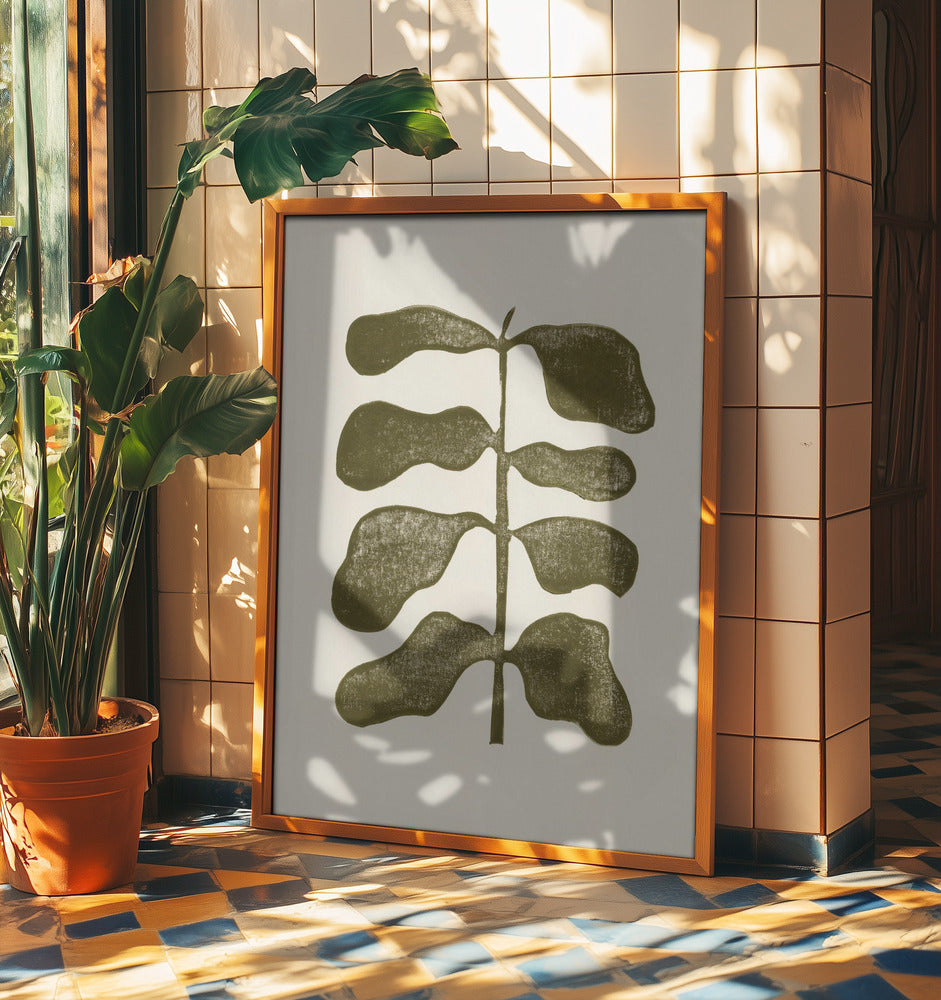 Linocut Plant | Poster