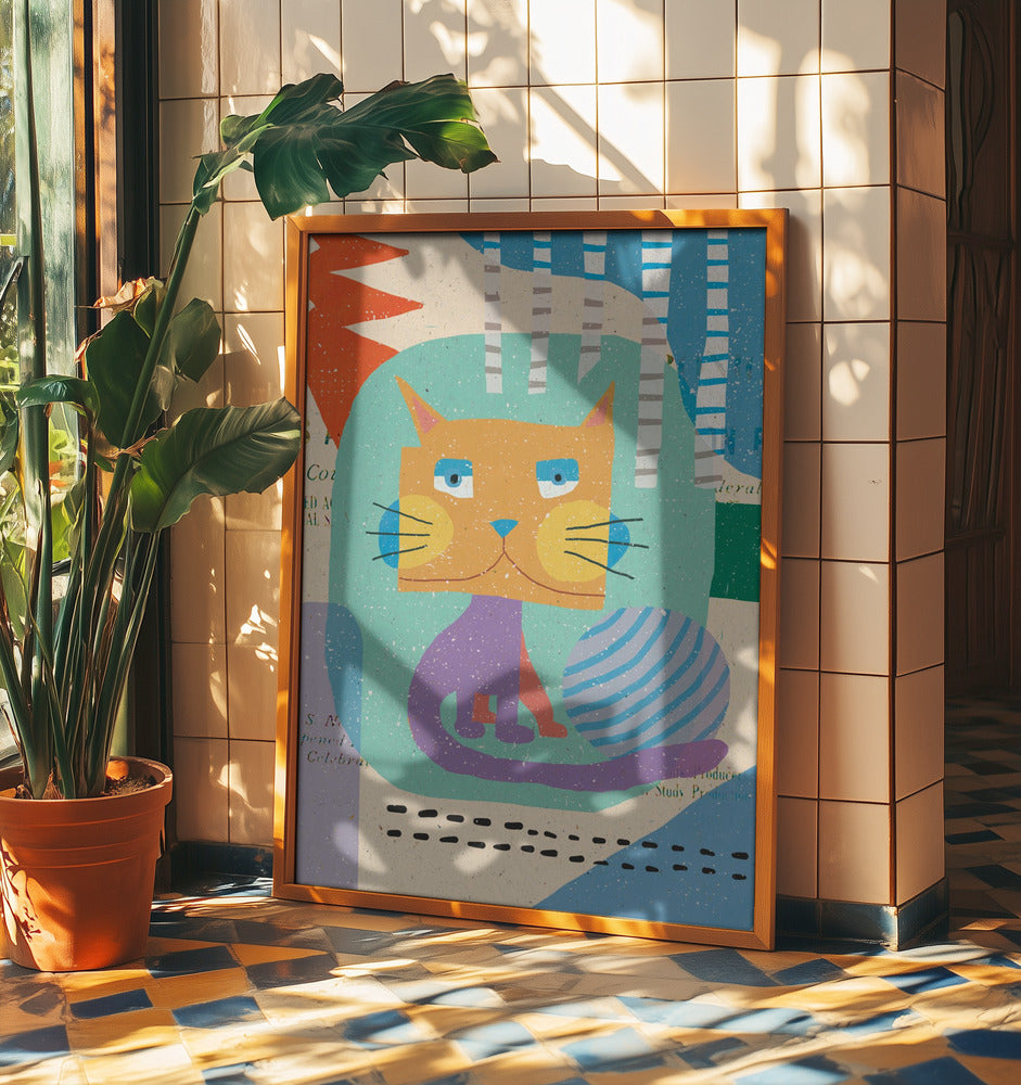 Fat Cheeks Cat | Poster