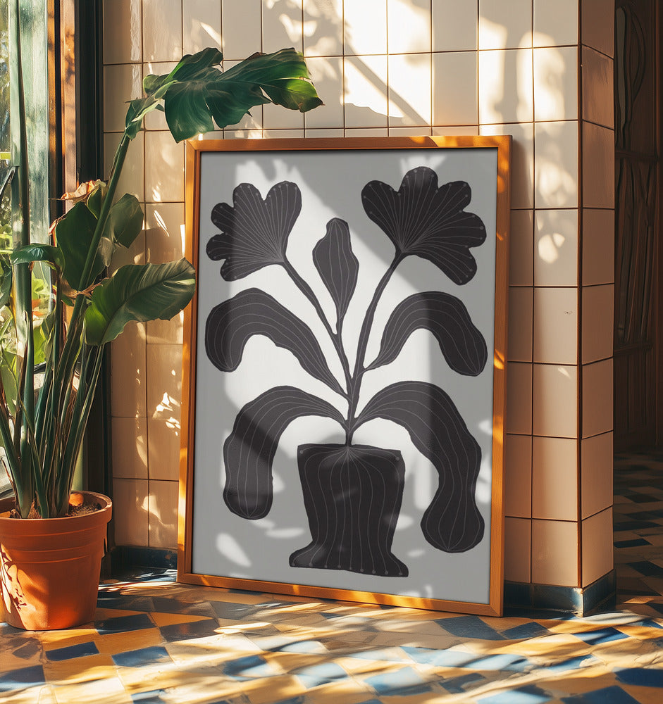 Linocut Flowers #2 | Poster
