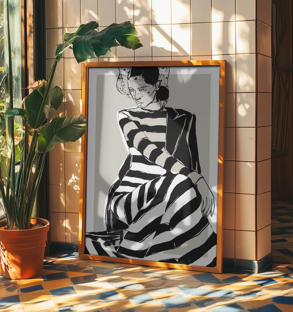 Striped Dress | Poster