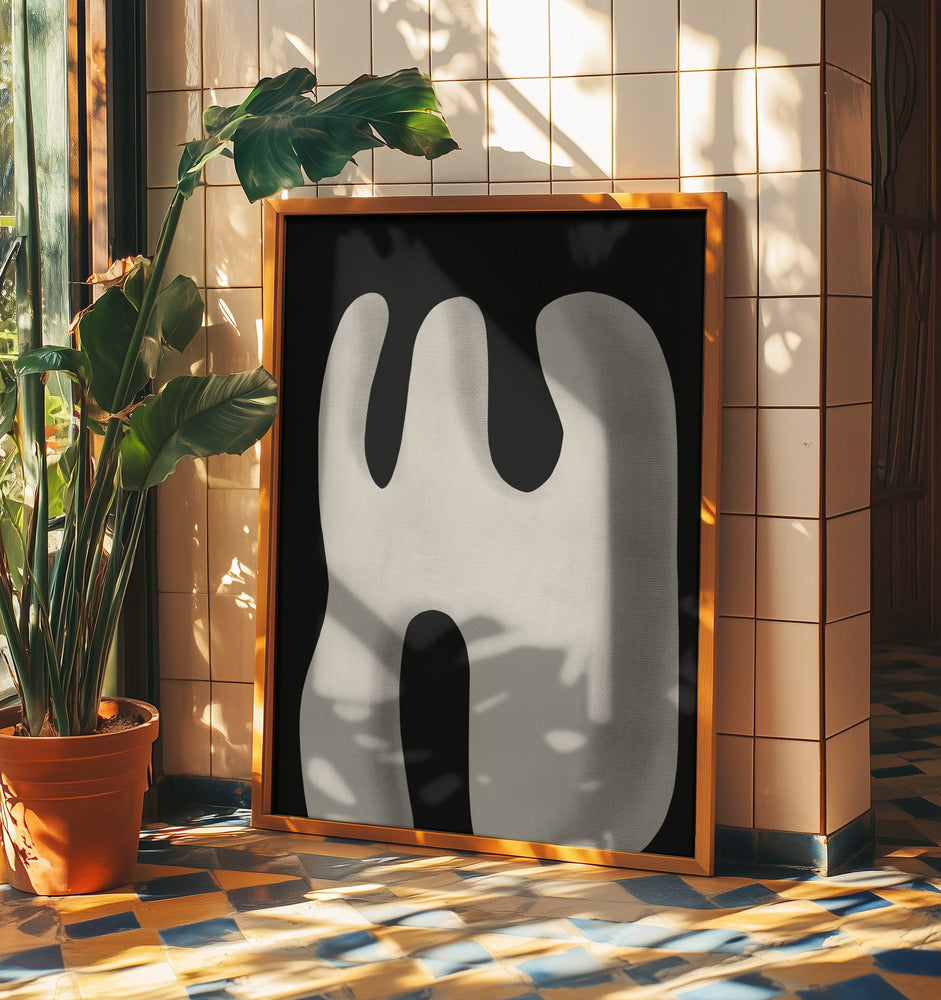 Abstract White Sculpture Scream | Poster