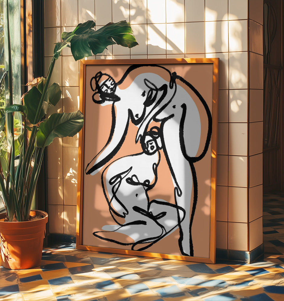 De kvinnliga dansarna (Peach) | Poster