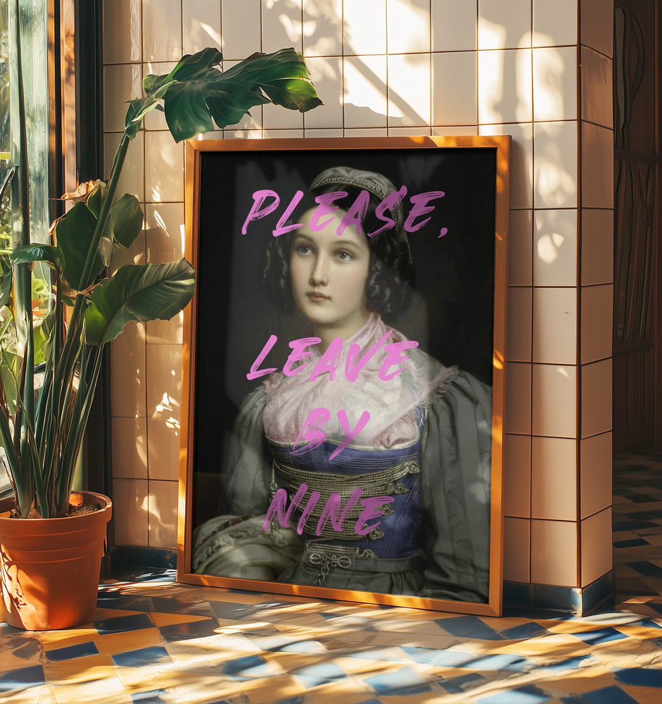 Please, Leave By Nine | Poster
