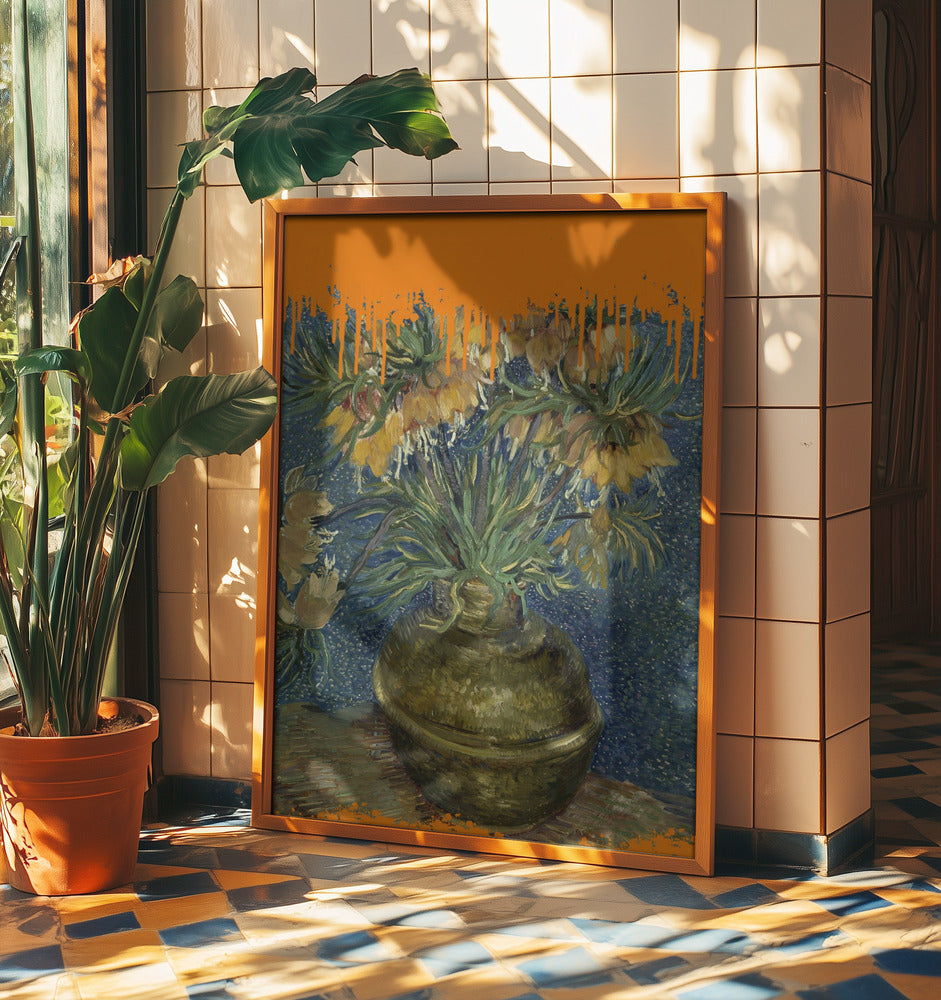 Kollage av solrosor och stänket Van Gogh | Poster
